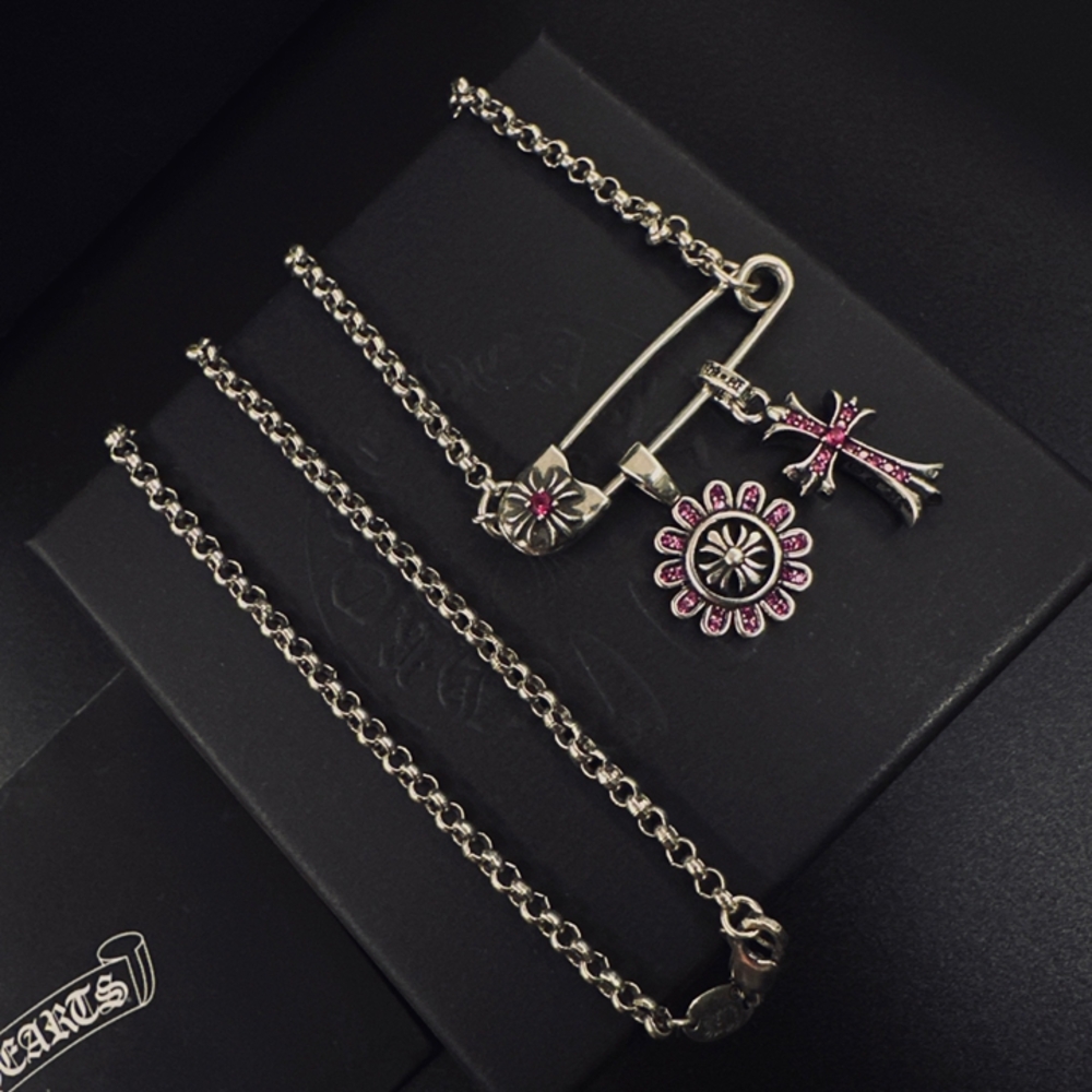 Chrome Hearts Cross Pendant Silver Necklace